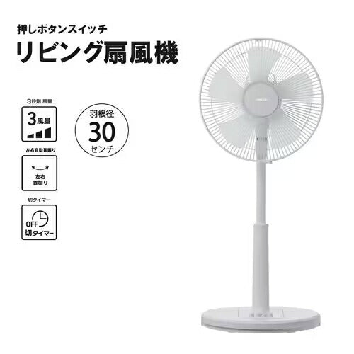 ヤマゼン YAMAZEN リビング扇風機 メカ式 YLT-AG308 30cm