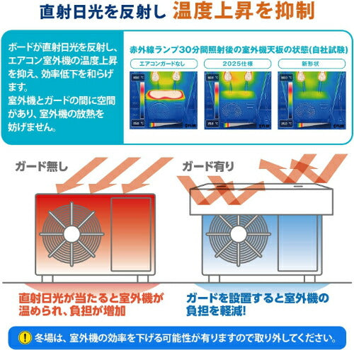 ヤマゼン YAMAZEN アルミエアコン室外機カバー YVMA-8460H ひさし付