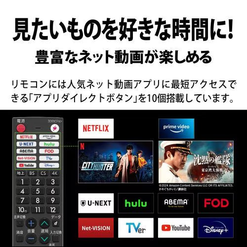 SHARP シャープ 液晶テレビ AQUOS 4K 75V型 4T-C75GL1 GL1ライン Google TV ネット動画対応 2024年モデル 設置対応可 大画面 映画鑑賞