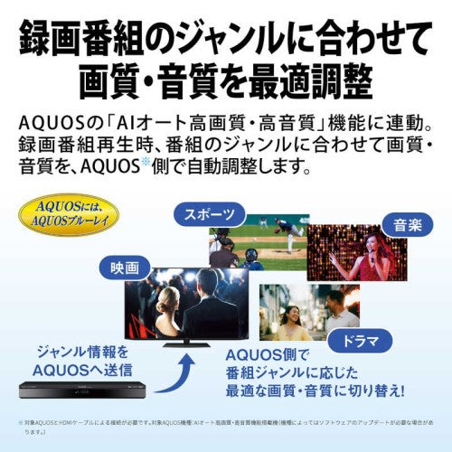 ブルーレイレコーダー AQUOS(アクオス) 4B-GT3シリーズ［4TB /3番組同時録画 /4Kチューナー内蔵］ シャープ 4B-C40GT3