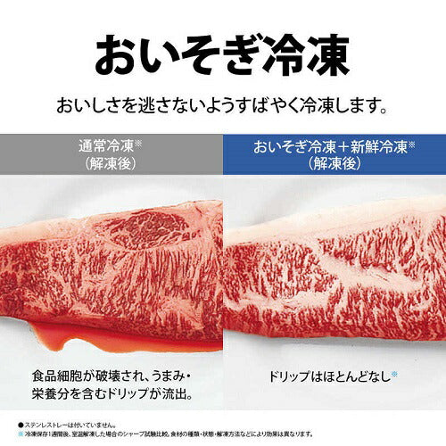 冷蔵庫 アッシュシルバー 観音開き 内容量：502リットル シャープ SJ-X502P-S