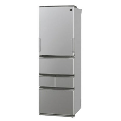 冷蔵庫 5ドア プラズマクラスター搭載 どっちもドア カームマットシルバー 左右両開き 内容量：455リットル シャープ SJ-XW46P-S