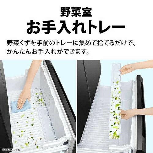 冷蔵庫 6ドア プラズマクラスター搭載 フレンチドア ダスクダークメタル 観音開き 内容量：545リットル シャープ SJ-MF55P-H