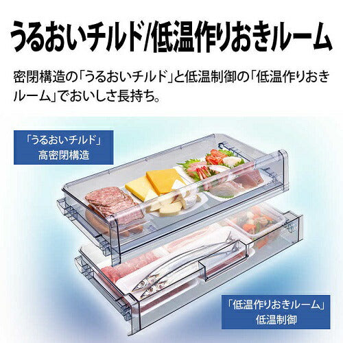 冷蔵庫 6ドア プラズマクラスター搭載 フレンチドアダスクダークメタル 観音開き 内容量：429リットル シャープ SJ-MF43P-H