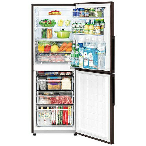 2ドア冷蔵庫 アコールブラウン 右開き 内容量：280リットル シャープ SJ-PD28P-T