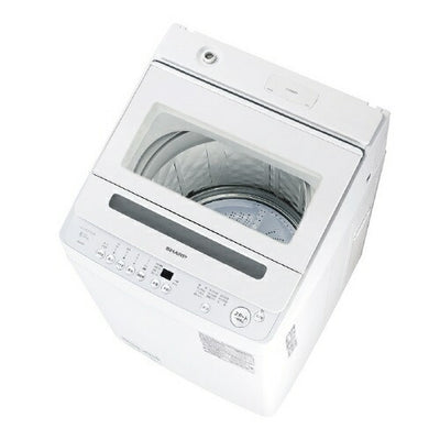 全自動洗濯機 洗濯・脱水容量8kg 穴なし槽 ホワイト系 シャープ ES-GV8K-W