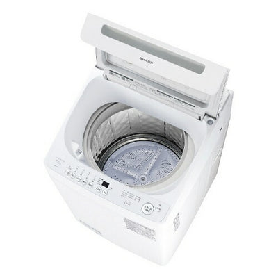 全自動洗濯機 洗濯・脱水容量7kg 穴なし槽 ホワイト系 シャープ ES-GV7K-W