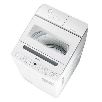 全自動洗濯機 洗濯・脱水容量10kg スマホ連携機能 穴なし槽 ホワイト系 シャープ ES-SW10K-W