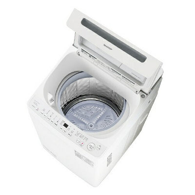 全自動洗濯機 洗濯・脱水容量10kg スマホ連携機能 穴なし槽 ホワイト系 シャープ ES-SW10K-W