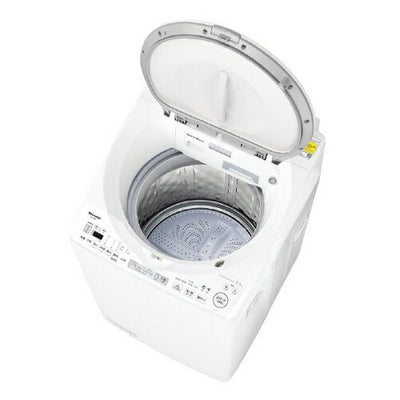 洗濯乾燥機 タテ型 洗濯・脱水容量8kg 乾燥容量4.5kg 穴なし槽 ホワイト系 シャープ ES-TX8K-W