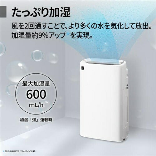 空気清浄機 シャープ KI-US50-W ホワイト系 加湿 プラズマクラスター 25000 花粉対策 風邪対策 脱臭 除菌