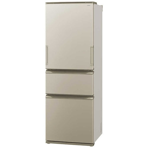 冷蔵庫 3ドア 左右両開き 374リットル シャープ SJ-X373P-N マットシャンパン