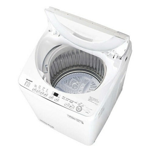 洗濯機 7kg シャープ ES-GE7K-W 全自動洗濯機 ホワイト系 新生活 一人暮らし 単身 穴なし漕 節水 清潔