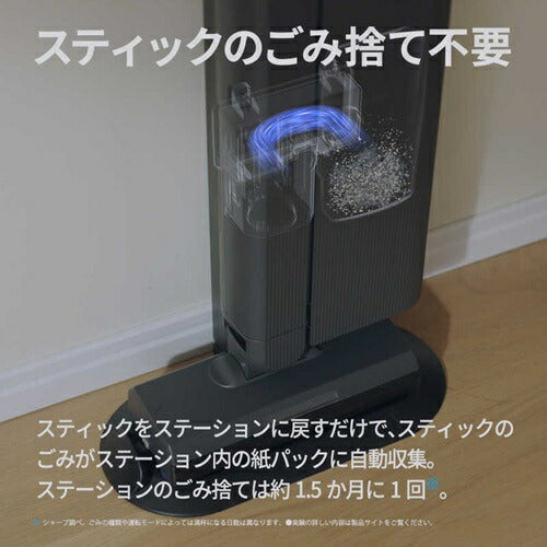 SHARP シャープ コードレススティック掃除機 RACTIVE Air STATION EC-CR1-H