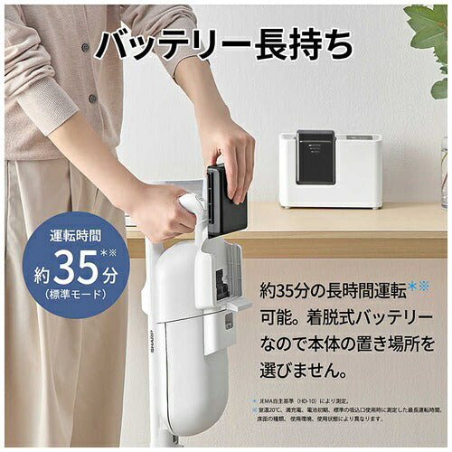 SHARP シャープ コードレススティック紙パック式掃除機 RACTIVE Air EC-KR50A-W