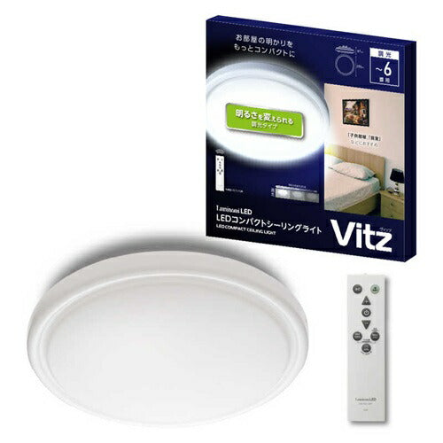 ドウシシャ LEDシーリングライト Vitz 6畳用 調光 V25R-A06DX