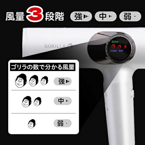 DOSHISHA ドウシシャ ハイパーゴリラドライヤー GRD-2501GY グレー