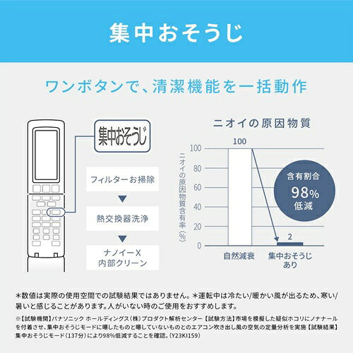 【標準取付工事代無料】 エアコン 23畳 パナソニック エオリア CS-LV716D2 LVシリーズ 電源200V （クリスタルホワイト） (冷房：20～30畳/暖房：19～23畳)