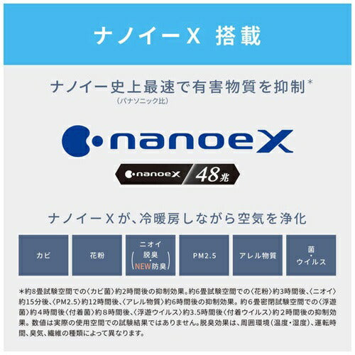 【標準取付工事代無料】 エアコン 18畳 パナソニック エオリア CS-X566D2 Xシリーズ 電源200V （クリスタルホワイト） (冷房：15～23畳/暖房：15～18畳)