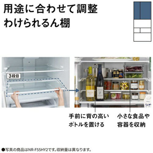 Panasonic パナソニック 6ドア冷凍冷蔵庫 NR-F52BR3-C 515L フレンチドア マットライトベージュ