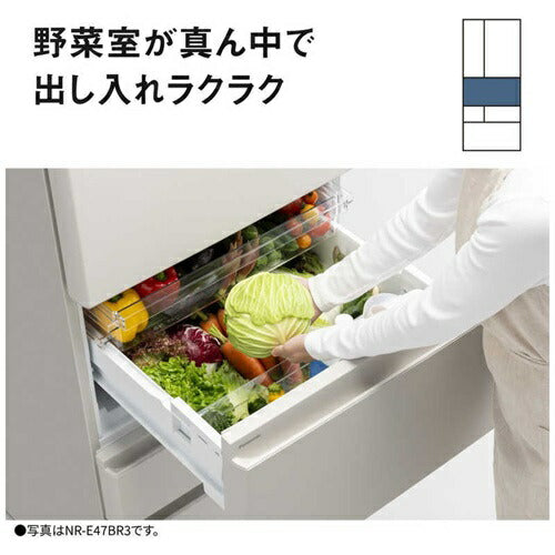 Panasonic パナソニック 6ドア冷凍冷蔵庫 NR-F52BR3-C 515L フレンチドア マットライトベージュ