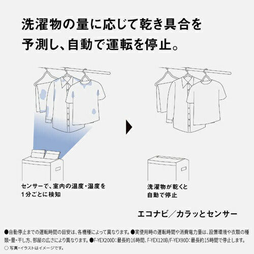 パナソニック Panasonic 衣類乾燥除湿機 F-YEX200D-W ホワイト