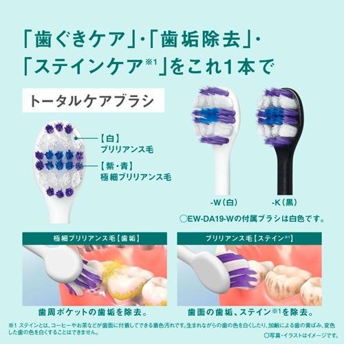 Panasonic パナソニック 音波振動ハブラシ ドルツ EW-DA19-W ホワイト