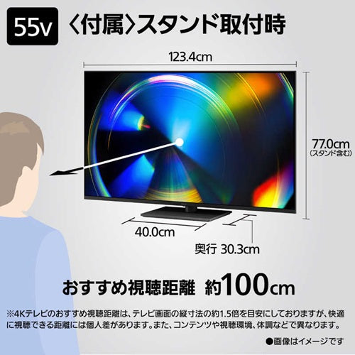 Panasonic パナソニック 55V型 4K液晶テレビ ビエラ TV-55W93C