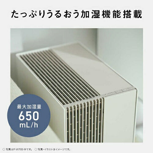 Panasonic パナソニック 加湿空気清浄機 ナノイー F-VX70D-W ホワイト 空清31畳 加湿19畳