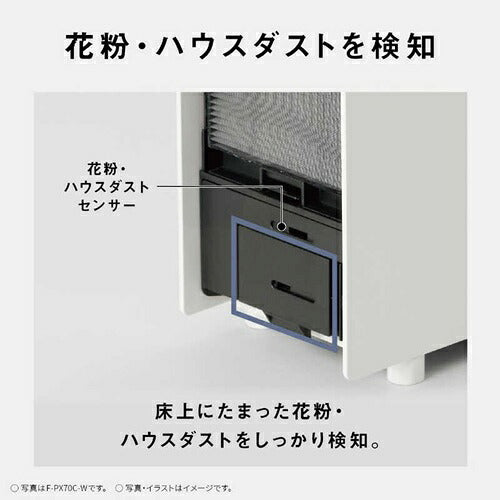 Panasonic パナソニック 空気清浄機 ナノイー F-PX55D-W ホワイト 空清25畳