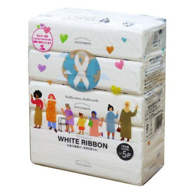 ホワイトリボン ソフトパックティシュ 150組 5パック 20個セット アスト