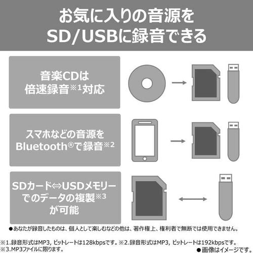 CDラジオ Aurexシリーズ ［ワイドFM対応 /Bluetooth対応］ ブラック 東芝 TY-ANX3