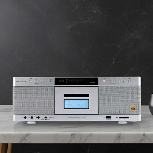 CDラジカセ ワイドFM対応 ハイレゾ対応 Bluetooth対応 シルバー 東芝 AX-KCR90-S