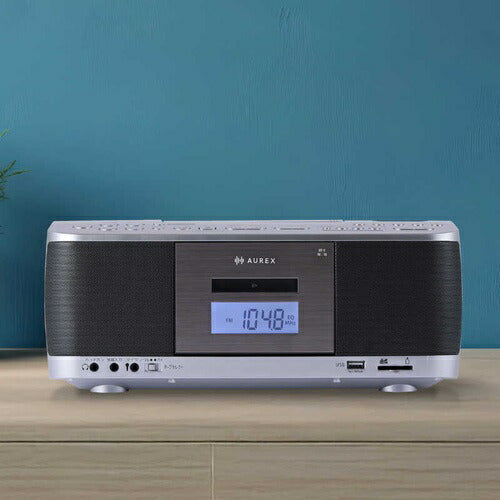 CDラジカセ ワイドFM対応 Bluetooth対応 シルバー 東芝 AX-KCR70-S