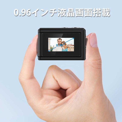 SAC コンパクトデジタルカメラ SMC01BK｜約100万画素｜超小型・軽量18g｜動画撮影対応｜microSD対応