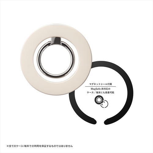 LEPLUS スマートフォン 汎用 スマートフォンリング Grip Ring pitari ホワイト LP-SMRG07WH