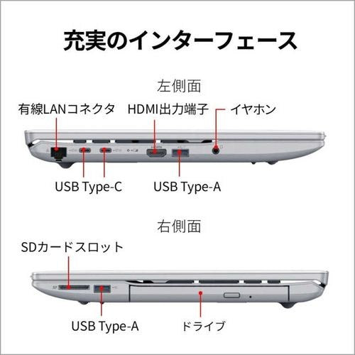富士通 ノートパソコン 16型 FMV Note A ファインシルバー FMVA75K3SA 第13世代 Core i7 1355U 10コア メモリ:16GB SSD:256GB WUXGA 1920×1200 Windows 11 Home Office付き