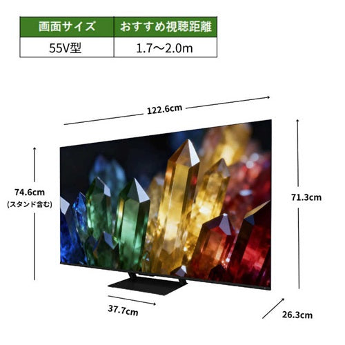TVS REGZA レグザ 55V型 RGB Mini LED 4K液晶テレビ REGZA 55ZX3S