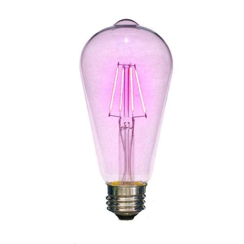 グローバル AMEDAMA フィラメントLEDカラー電球 ST64/E26 ピンク オーム FLDC-ST64P