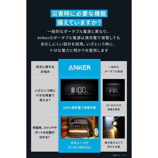 Portable Power Station (PowerHouse 320Wh) Black［4出力/DC・USB-C充電/USB Power Delivery対応］ Anker A1721511