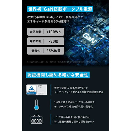 ポータブル電源 767 Portable Power Station (GaNPrime PowerHouse 2048Wh) アンカー A1780512