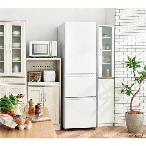 冷蔵庫 3 ドア 右開き 335L 自動製氷 リネンホワイト ハイアール JR-CVM34C-W