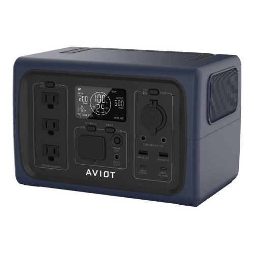 ポータブル電源 10出力 AC・DC・ソーラー充電 USB Power Delivery対応 AVIOT PS-F500-NV