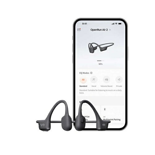 Shokz ショックス 骨伝導ワイヤレスイヤホン OpenRun Air 2 SKZ-EP-000079 IP55防塵防水 ブラック