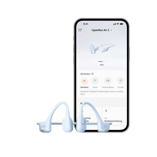 Shokz ショックス 骨伝導ワイヤレスイヤホン OpenRun Air 2 SKZ-EP-000080 IP55防塵防水 アイスブルー