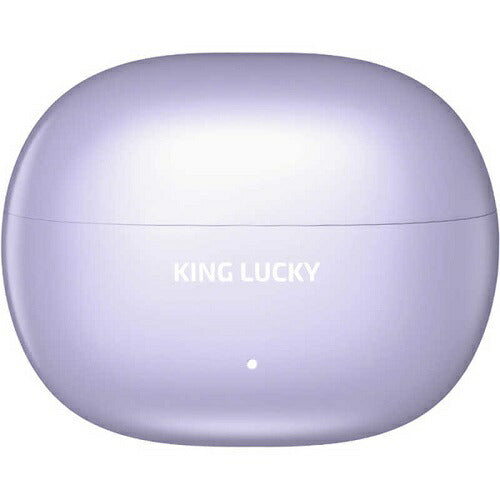 完全ワイヤレスイヤホン[イヤーカフ/長持ちバッテリー] パープル KINGLUCKY i239-PU