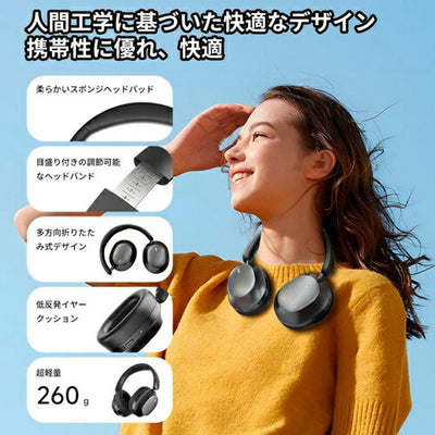 ワイヤレスヘッドホン ノイズキャンセリング対応 Bluetooth対応 KING LUCKY B900BK