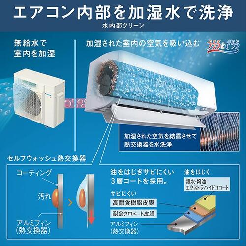 標準取付工事別 エアコン 本体のみ 14畳 ダイキン工業 うるさらX Rシリーズ 単相200V AN406ARP-W ホワイト