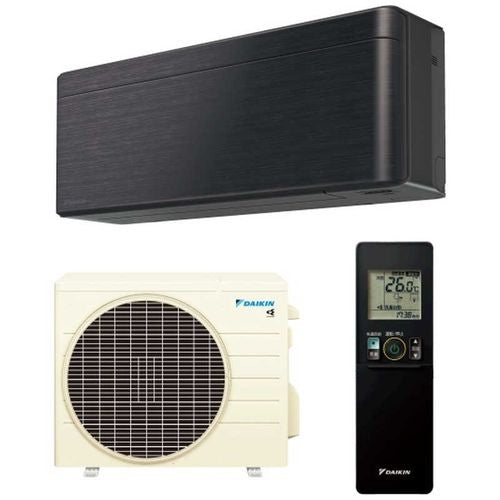 標準取付工事別 エアコン 23畳 本体のみ ダイキン risora SXシリーズ F716ATSPK 前面パネル付き 単相200V 室内電源 壁掛形 薄型185mm ダークグレー/ブラックウッド BCF403A-K