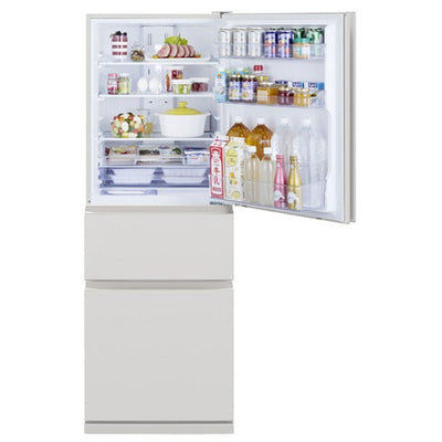 3ドア冷蔵庫 330L マットリネンホワイト 右開き 三菱 MR-CX33M-W